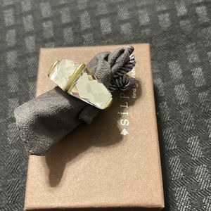 SILPADA Brass Double CZ Ring